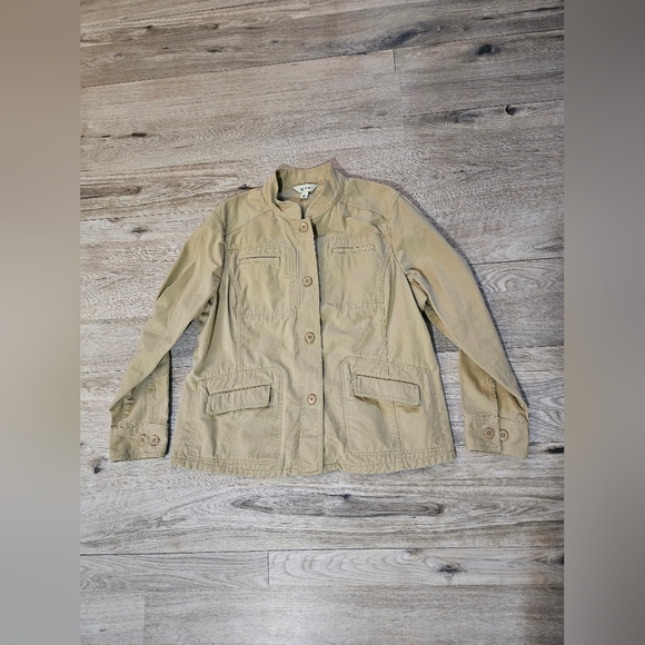 L L Bean Blazer Womens Size XL Full Button Long Sleeve Cotton Jacket 282451 - Picture 8 of 15